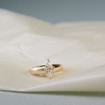 1.04 CT Antique Cut Moval Solitaire Lab Grown Diamond Engagement Ring