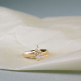 1.04 CT Antique Cut Moval Solitaire Lab Grown Diamond Engagement Ring