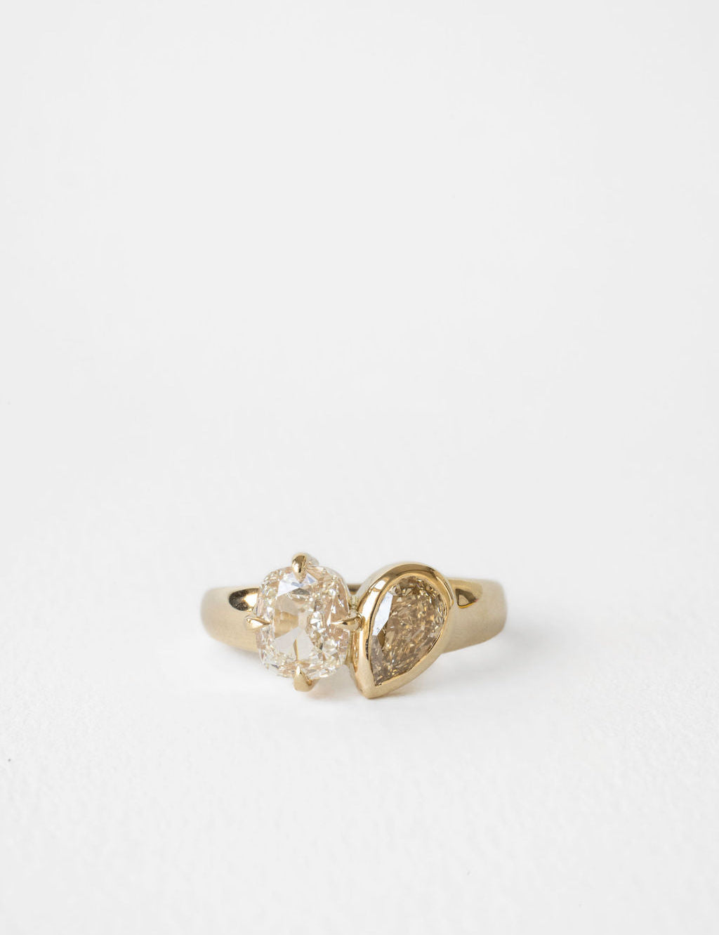1.72 CT Antique Cut Toi et Moi Lab Grown Diamond Engagement Ring