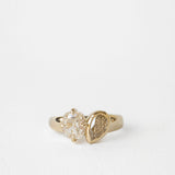 1.72 CT Antique Cut Toi et Moi Lab Grown Diamond Engagement Ring