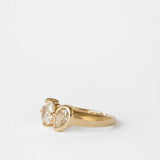 1.72 CT Antique Cut Toi et Moi Lab Grown Diamond Engagement Ring