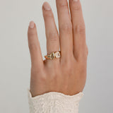 1.72 CT Antique Cut Toi et Moi Lab Grown Diamond Engagement Ring