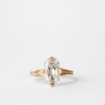 3.35 CT Antique Elongated Cushion Solitaire Lab Grown Diamond Engagement Ring