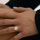 3.35 CT Antique Elongated Cushion Solitaire Lab Grown Diamond Engagement Ring