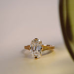 3.35 CT Antique Elongated Cushion Solitaire Lab Grown Diamond Engagement Ring