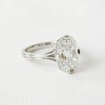3.35 CT Antique Elongated Cushion Solitaire Lab Grown Diamond Engagement Ring
