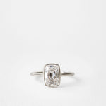 2.05 CT Antique Elongated Cushion Bezel Lab Grown Diamond Engagement Ring