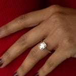 2.05 CT Antique Elongated Cushion Bezel Lab Grown Diamond Engagement Ring