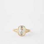 2.65 CT Antique Cushion Bezel Pavé Lab Grown Diamond Engagement Ring