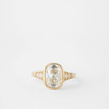 2.65 CT Antique Cushion Bezel Pavé Lab Grown Diamond Engagement Ring