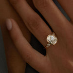 2.65 CT Antique Cushion Bezel Pavé Lab Grown Diamond Engagement Ring
