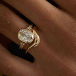 2.65 CT Antique Cushion Bezel Pavé Lab Grown Diamond Engagement Ring