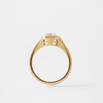 2.65 CT Antique Cushion Bezel Pavé Lab Grown Diamond Engagement Ring