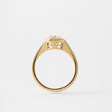 2.65 CT Antique Cushion Bezel Pavé Lab Grown Diamond Engagement Ring
