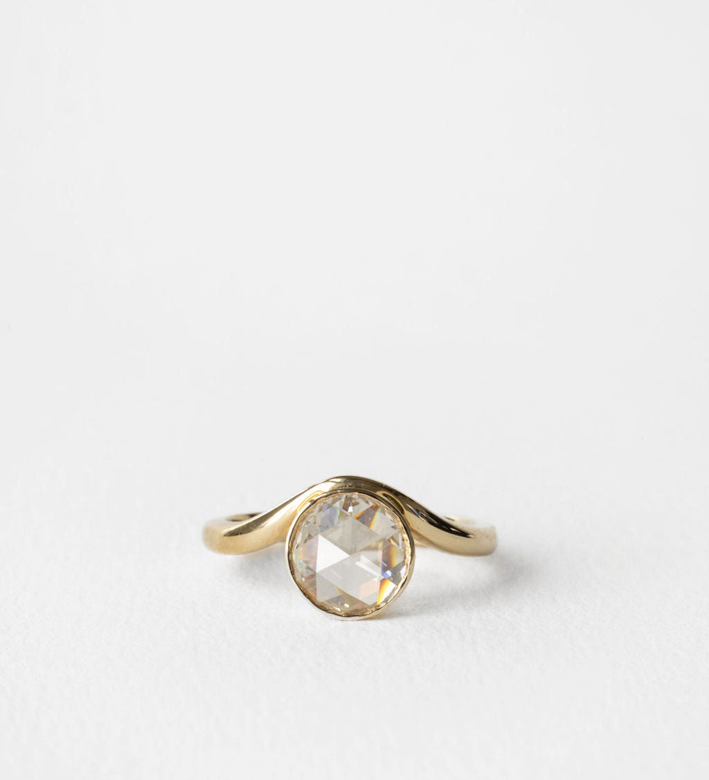 0.94 CT True Antique Round Solitaire Lab Grown Diamond Engagement Ring