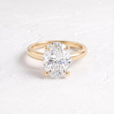 Hailey Bieber – Inspired 8 Carat Oval Cut Hidden Halo Lab Grown Diamond Engagement Ring