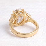 Serena Williams – Inspired 8 Carat Oval Cut Three Stone Lab Grown Diamond Engagement Ring