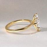 Marquise Lab Grown Diamond Hidden Halo Style Engagement Ring
