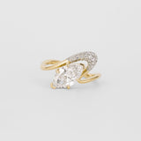 Marquise Lab Grown Diamond Pave Engagement Ring