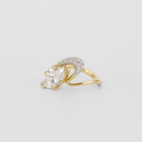 Marquise Lab Grown Diamond Pave Engagement Ring