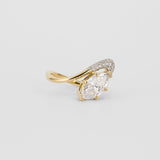 Marquise Lab Grown Diamond Pave Engagement Ring
