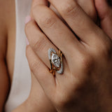 Marquise Lab Grown Diamond Pave Engagement Ring