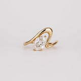 Oval Lab Grown Diamond Unique Engagement Ring