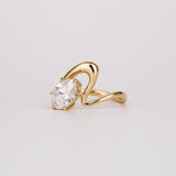 Oval Lab Grown Diamond Unique Engagement Ring