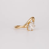 Oval Lab Grown Diamond Unique Engagement Ring