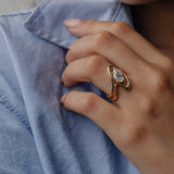 Pear Lab Grown Diamond Unique Engagement Ring