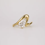 Pear Lab Grown Diamond Unique Engagement Ring
