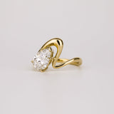 Pear Lab Grown Diamond Unique Engagement Ring