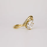 Pear Lab Grown Diamond Unique Engagement Ring