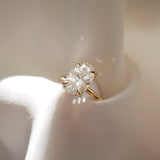 1.5 CT Oval Shaped Solitaire Lab Grown Diamond Engagement Ring