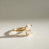 1.5 CT Oval Shaped Solitaire Lab Grown Diamond Engagement Ring