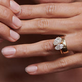 2.5 CT Pear & Marquise Shaped Toi Et Moi Lab Grown Diamond Engagement Ring