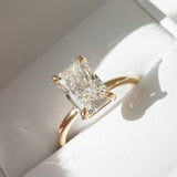 2.5 CT Radiant Shaped Solitaire Lab Grown Diamond Engagement Ring