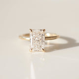 2.5 CT Radiant Shaped Solitaire Lab Grown Diamond Engagement Ring
