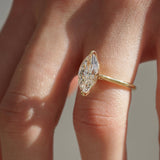 1.5 CT Marquise Shaped Solitaire Lab Grown Diamond Engagement Ring
