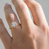 1 CT Round Shaped Solitaire Lab Grown Diamond Engagement Ring