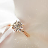 1 CT Round Shaped Solitaire Lab Grown Diamond Engagement Ring