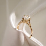 3 CT Elongated Cushion Shaped Solitaire Lab Grown Diamond Engagement Ring