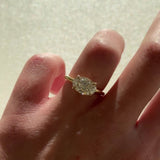 2.5 CT East West Oval Shaped Solitaire Lab Grown Diamond Engagement Ring