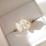 3.35 CT Pear & Marquise Shaped Toi Et Moi Lab Grown Diamond Engagement Ring