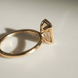 2.5 CT Radiant Shaped Bezel Lab Grown Diamond Engagement Ring