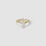 2.59 CT Marquise Shaped Solitaire Lab Grown Diamond Engagement Ring