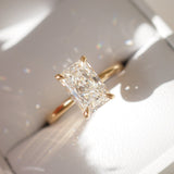2.03 CT Radiant Shaped Solitaire Lab Grown Diamond Engagement Ring