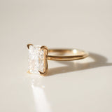 2.03 CT Radiant Shaped Solitaire Lab Grown Diamond Engagement Ring