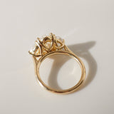 2.5 CT Oval Shaped Three Stone Lab Grown Diamond Engagement Ring