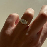 2.02 CT Marquise Shaped Solitaire Lab Grown Diamond Engagement Ring